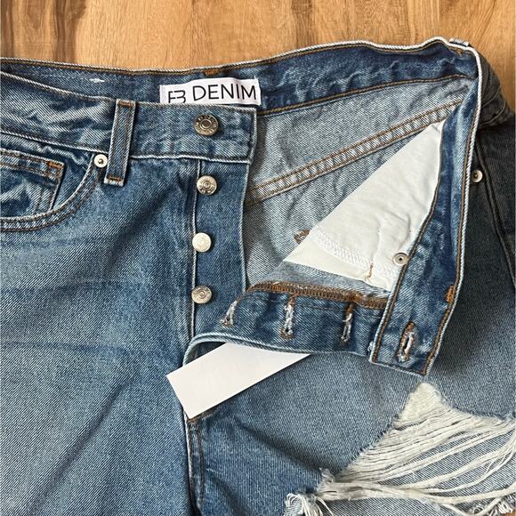 EB Denim Perfect Jean Shorts in Arlie Blue Size 31 - Picture 6 of 10